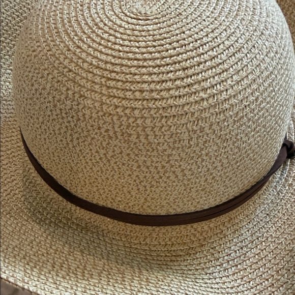 Furtalk tan straw hat with brown leather strap - Picture 4 of 12